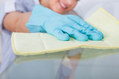 Carpet cleaning equipment prepared for a home service