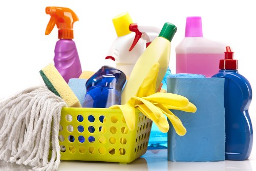 Professional carpet cleaning service carrying out a site risk assessment
