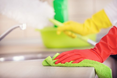 Management reviewing anti-slavery controls and supplier compliance